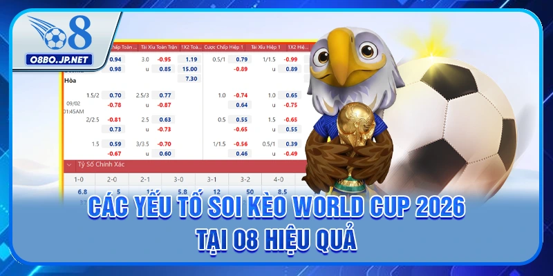Cách Soi Kèo World Cup 2026 Tại O8 Thông Qua 6 Loại Cược 4 Các yếu tố soi kèo World Cup 2026 tại O8 hiệu quả